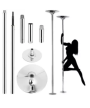 Tubo Para Pole dance, fijo y Giratorio en Cabeza de Martillo