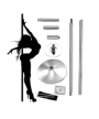 Tubo Para Pole dance, fijo y Giratorio en Cabeza de Martillo