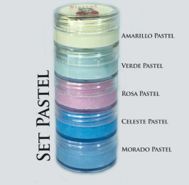 Set Maquillaje 5 colores colores PASTEL 12gr