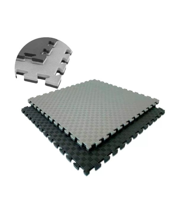 Tatami 4 CM  Goma eva  color negro/gris