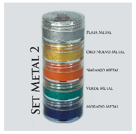 Set Maquillaje 5 colores Metalizado 27gr