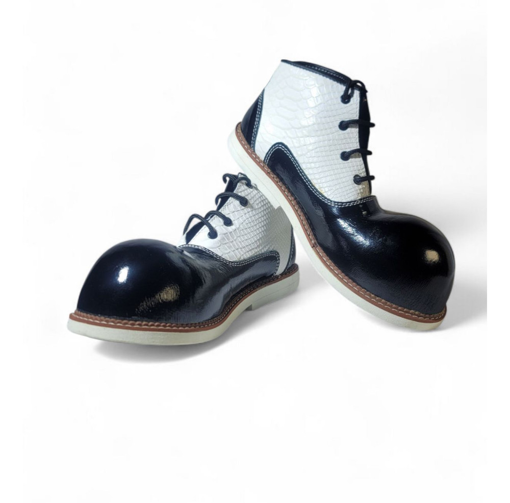 Zapato N. 41-42 de payaso Negro Blanco