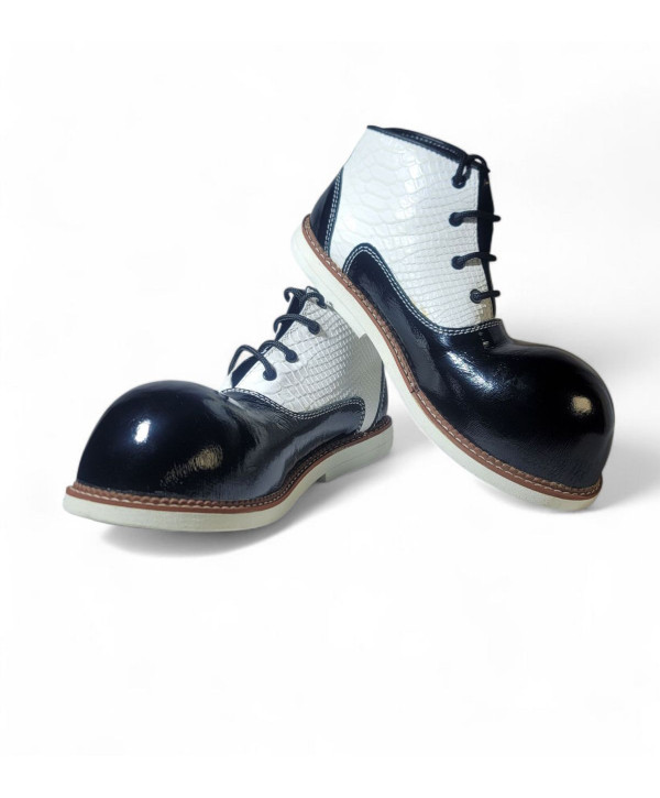 Zapato N. 41-42 de payaso Negro Blanco
