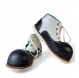 Zapato N. 40-41 de payaso Negro Blanco
