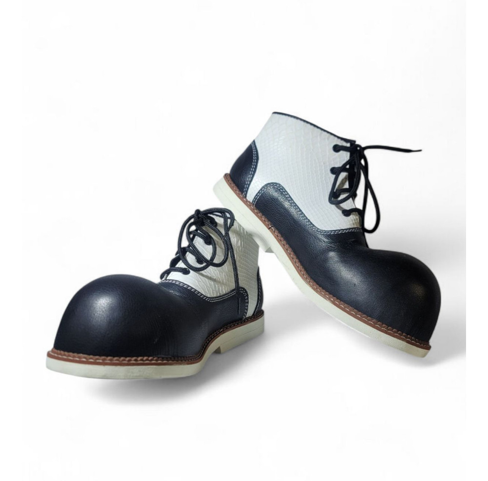 Zapato N. 40-41 de payaso Negro Blanco