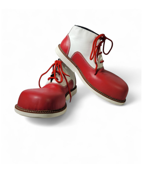 Zapato N. 40 de payaso pato Rojo Blanco
