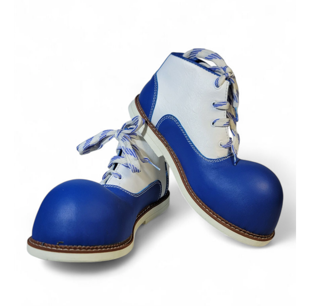 Zapato N. 41 de payaso Azul rey Blanco