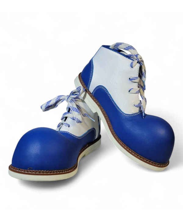 Zapato N. 41 de payaso   Azul rey Blanco