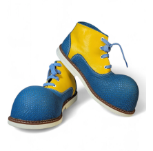 Zapato N. 40 de payaso  turquesa amarilla