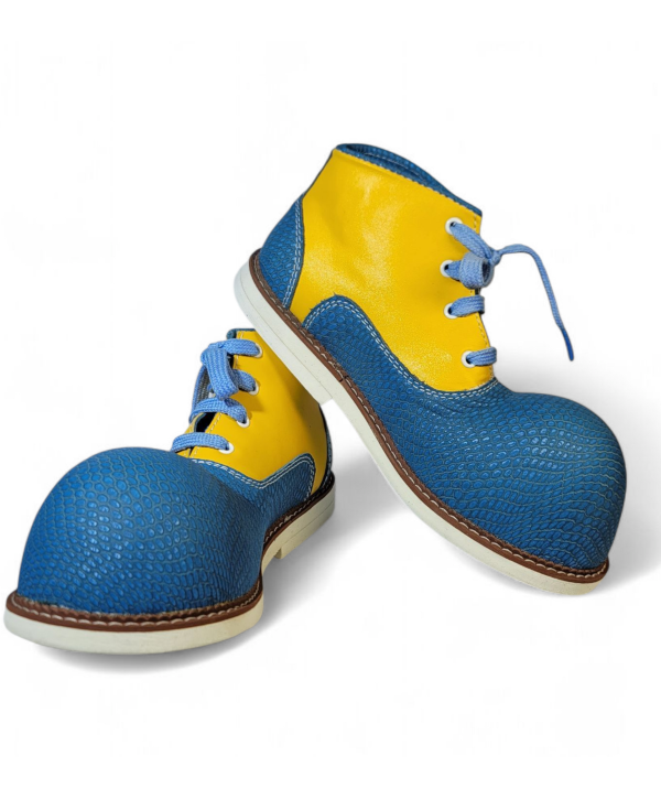 Zapato N. 40-41 de payaso  turquesa amarilla