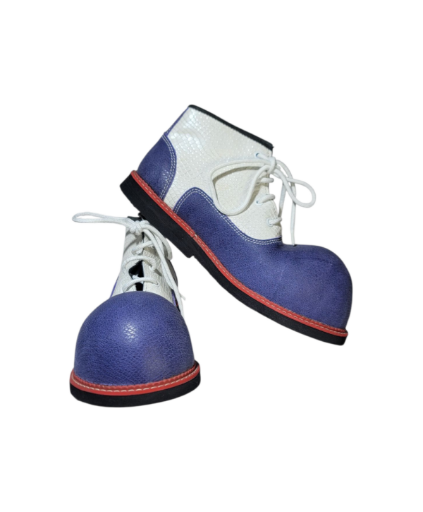 Zapato N. 40-42 de payaso azul petroleo blanco