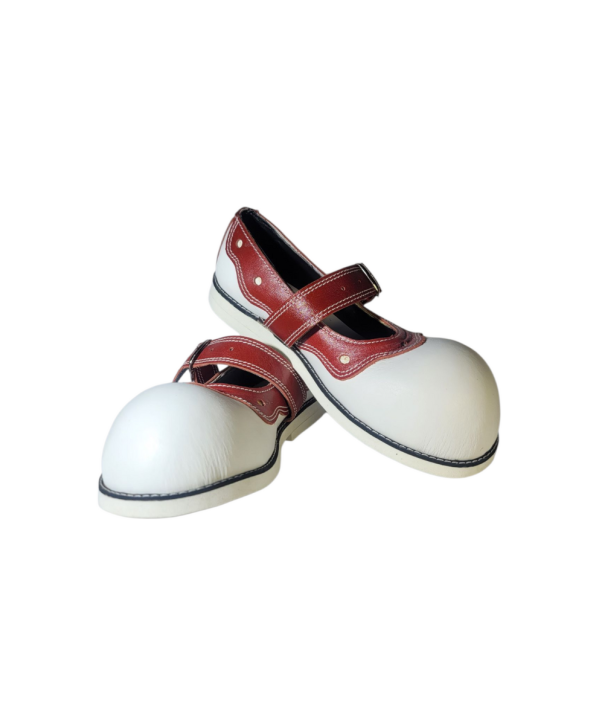 Zapato N. 36 de payaso blanco Rojo