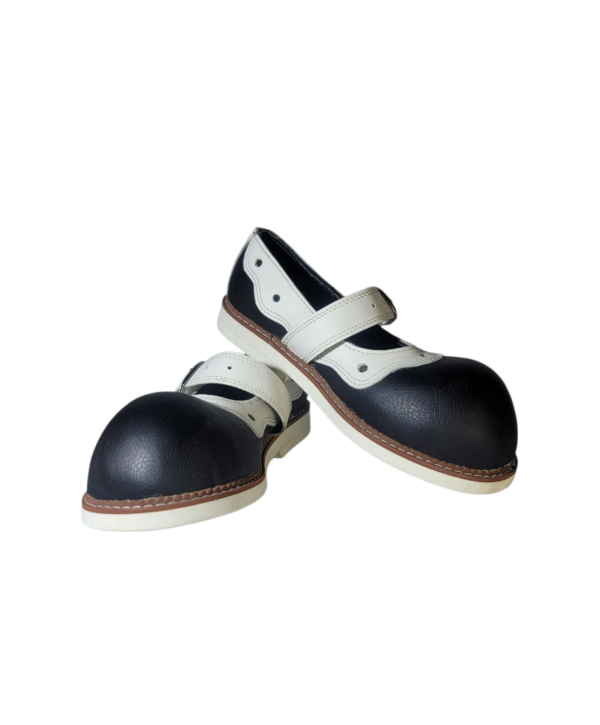 Zapato N. 37 de payaso negro blanco