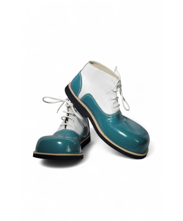 Zapato N. 42 de payaso  Pato  Turquesa Blanco