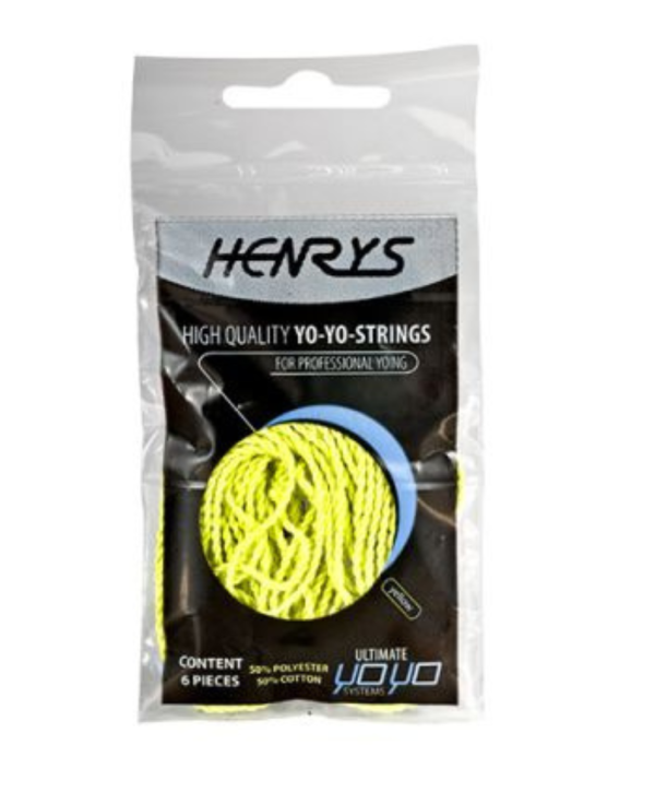 Set de 6 Cuerda para Yoyo   Amarillo  Repuesto Profesional