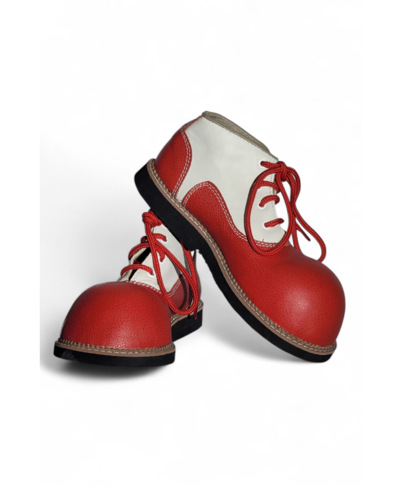 Zapato N 37 de payaso Rojo Blanco