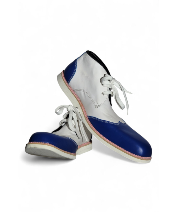 Zapato N.42 de Payaso Largo  Azul Blanco