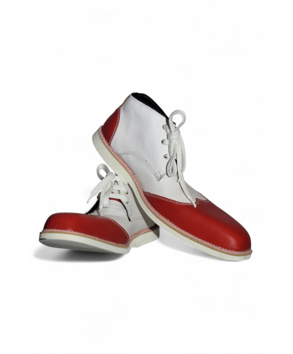 Zapato N.42 de Payaso Largo Rojo  Blanco